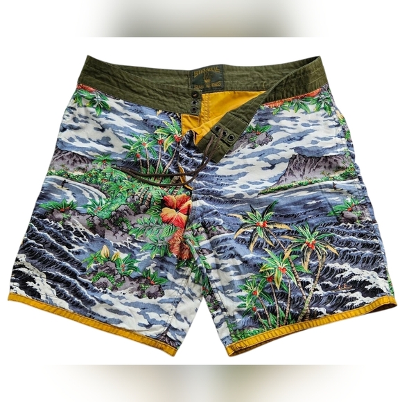 Birdwell Beach Britches 311 Aloha Board Shorts - Gold - Sz 40 - Picture 4 of 10